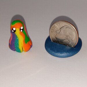 🎯 10 for $10 / Tiny Handmade Colorful Ghost Miniature